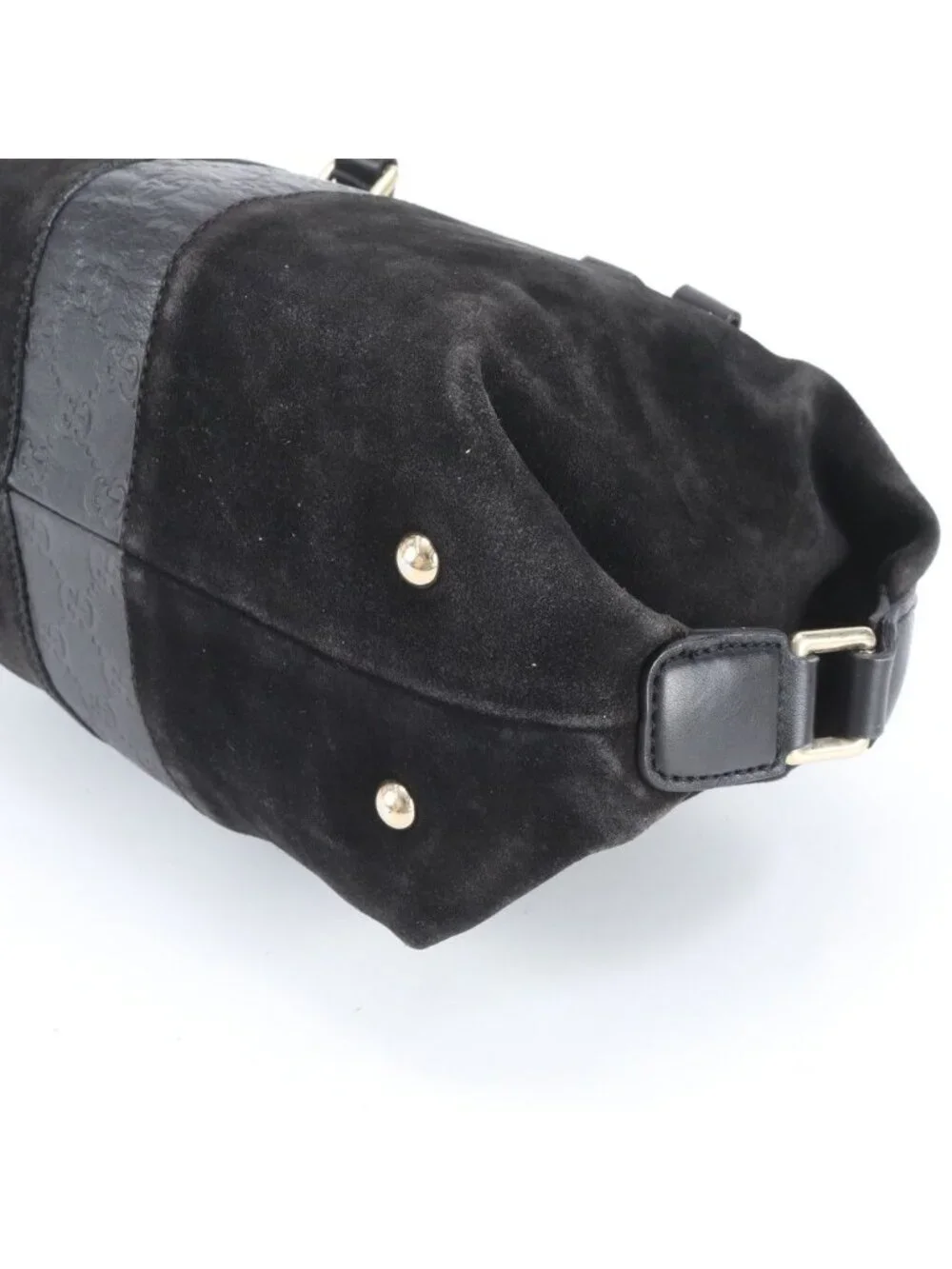 Gucci Guccissima Mini Boston Leather Handbag Tote Black Rbm - Picture 5 of 9